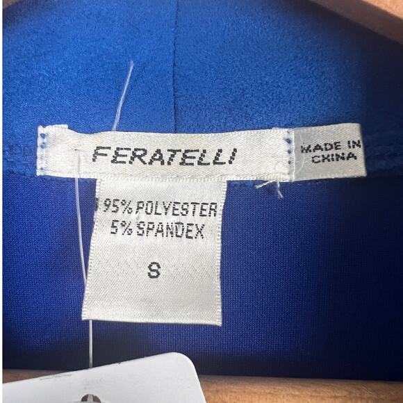 NWT Feratelli Womens S Biker Moto Artsy Edgy Boho Faux Suede Draped Jacket - Picture 6 of 10